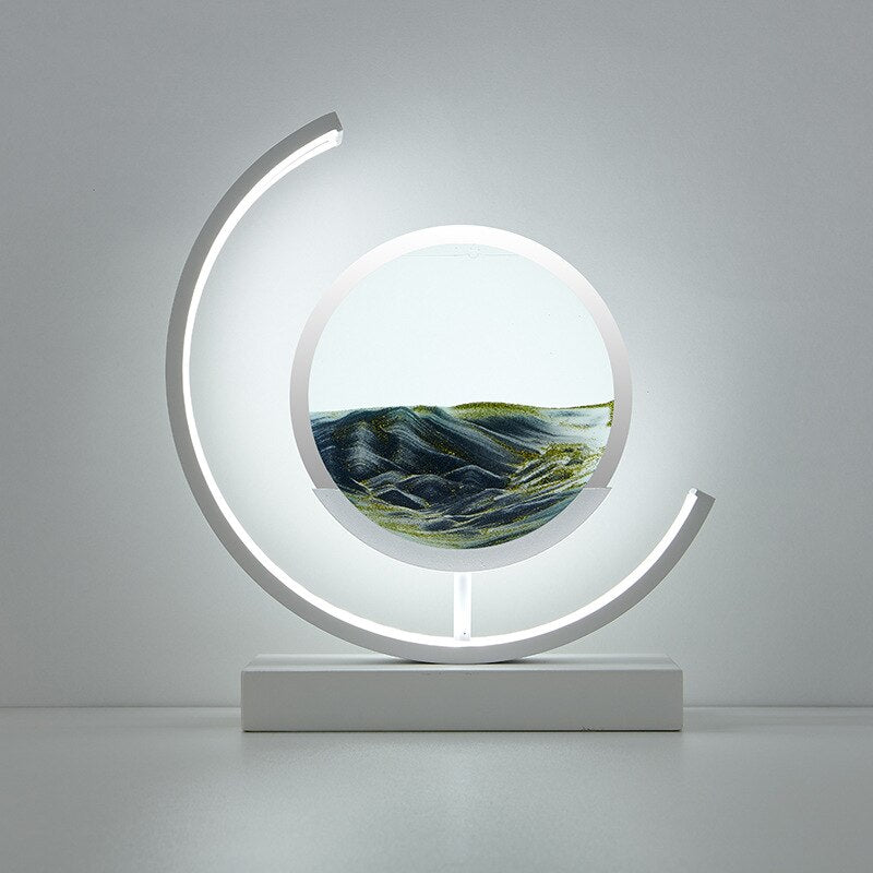 Zandlandschappen uit de diepzee — verlichte zandkunst als woondecoratie