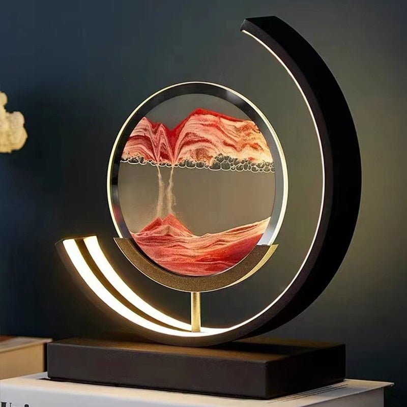 Zandlandschappen uit de diepzee — verlichte zandkunst als woondecoratie