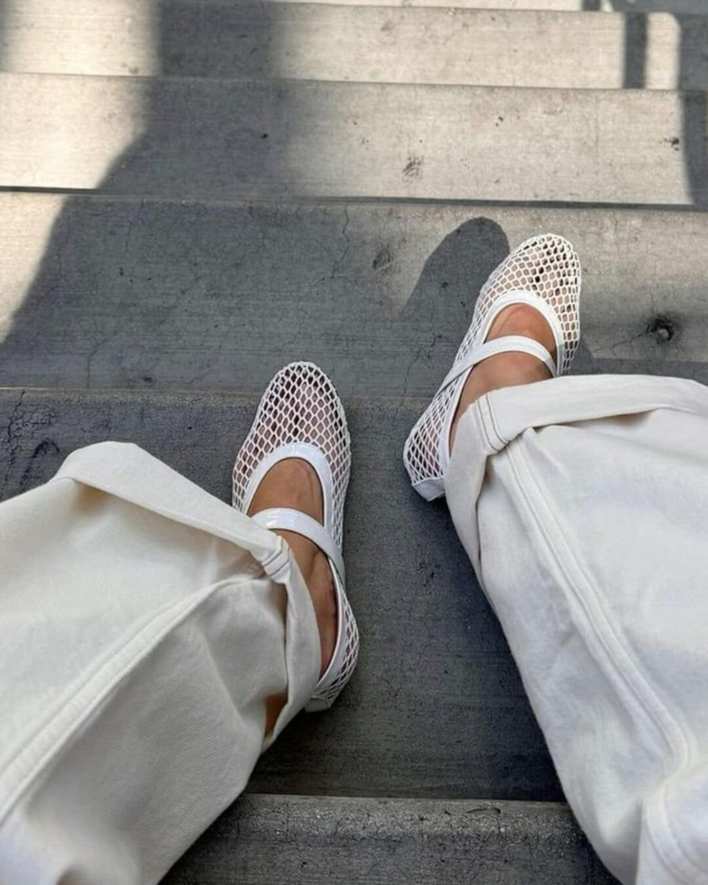 Women's Vegan Leather Ballerina Flats — Breathable & Lightweight Footwear