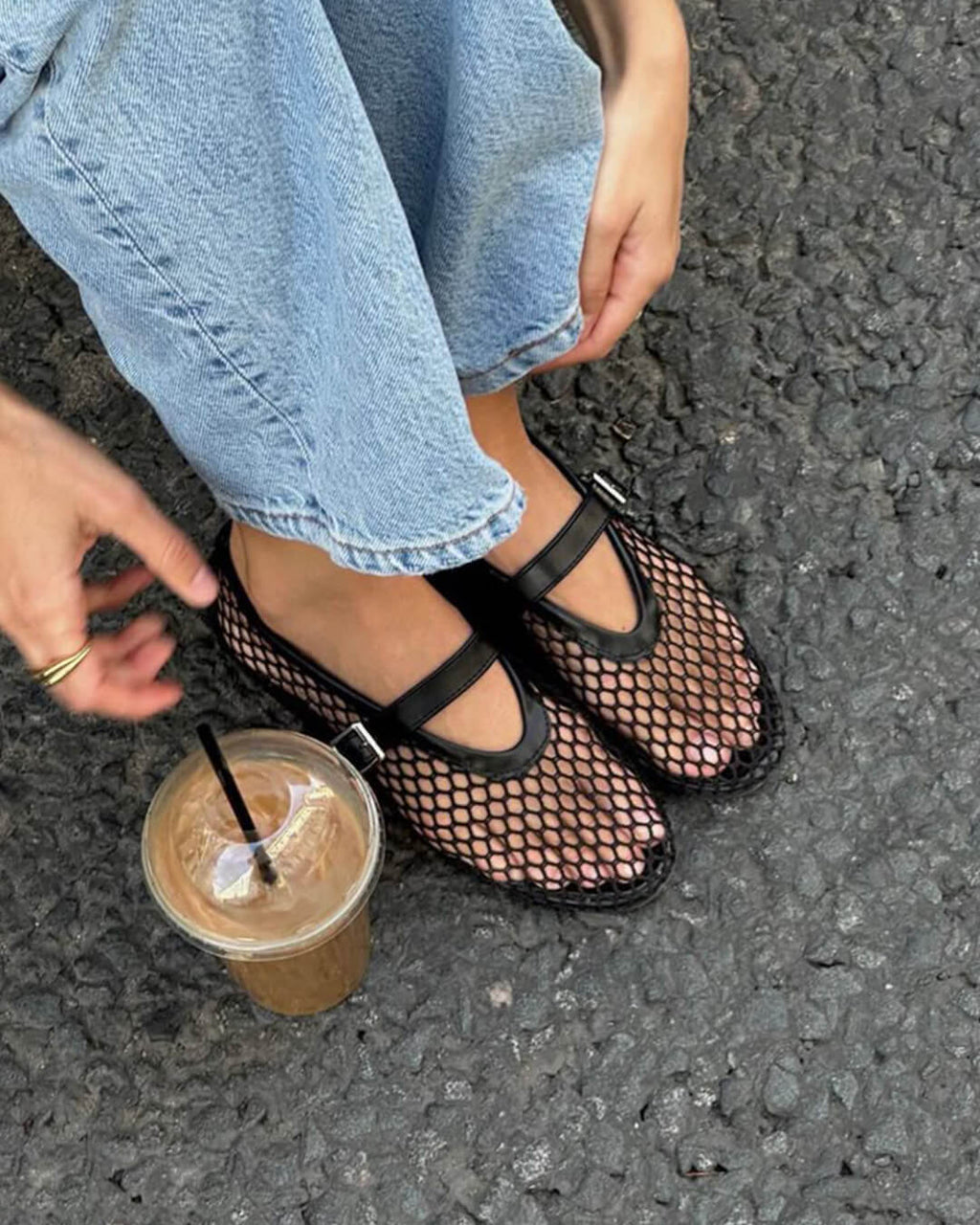 Women's Vegan Leather Ballerina Flats — Breathable & Lightweight Footwear
