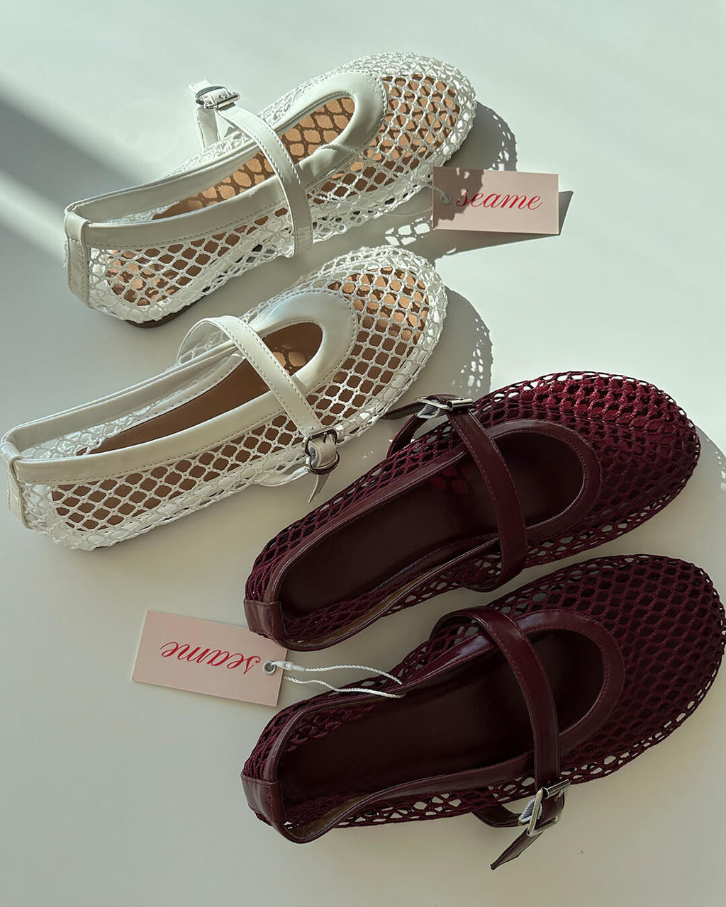 Women's Vegan Leather Ballerina Flats — Breathable & Lightweight Footwear