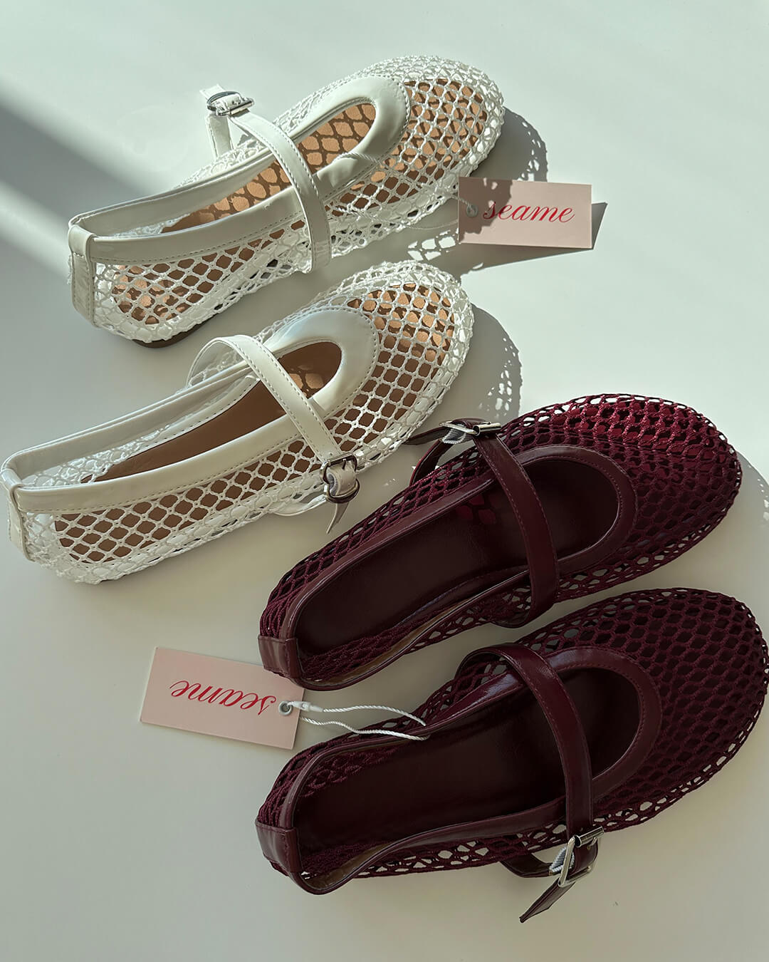 Women's Vegan Leather Ballerina Flats — Breathable & Lightweight Footwear