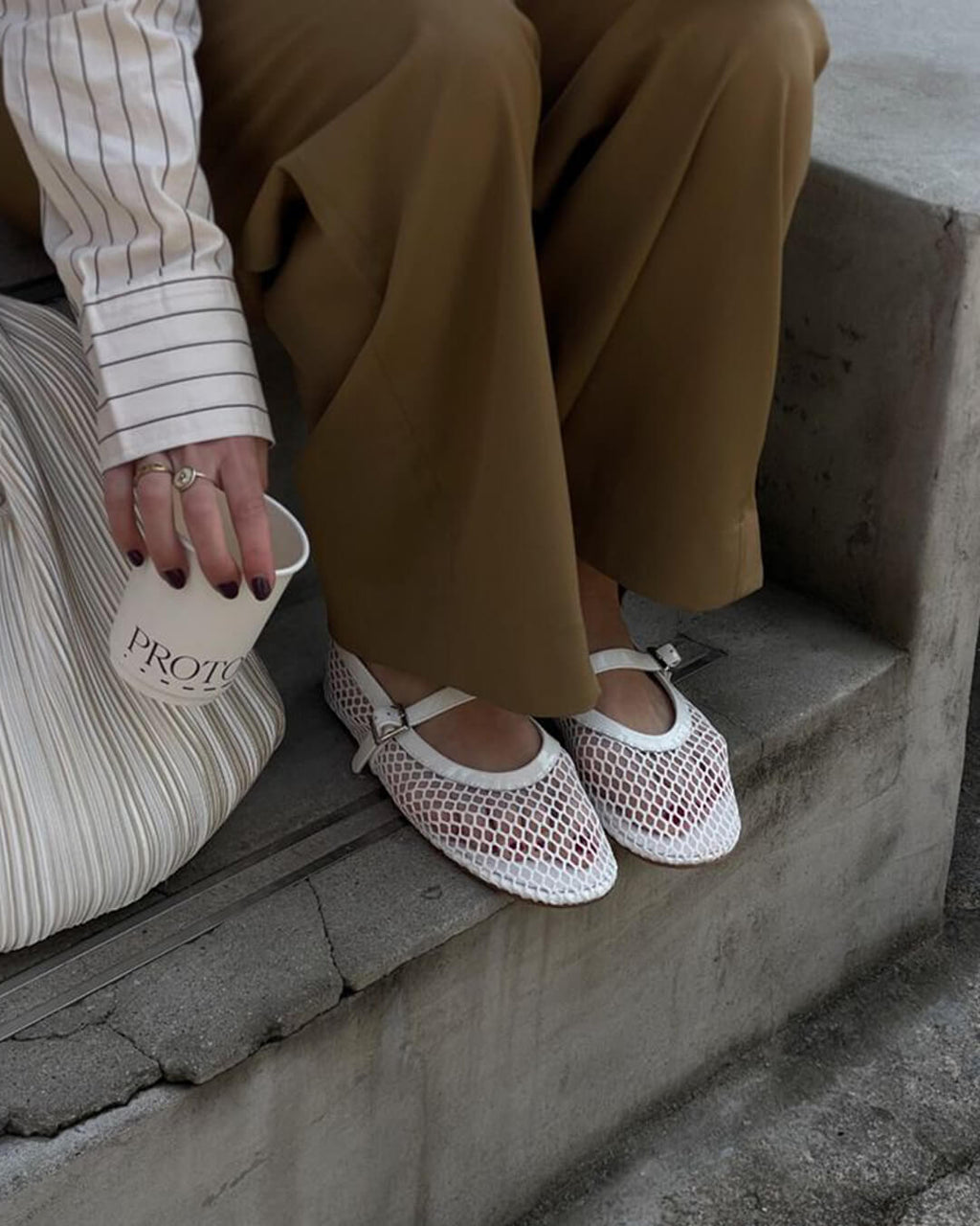 Women's Vegan Leather Ballerina Flats — Breathable & Lightweight Footwear
