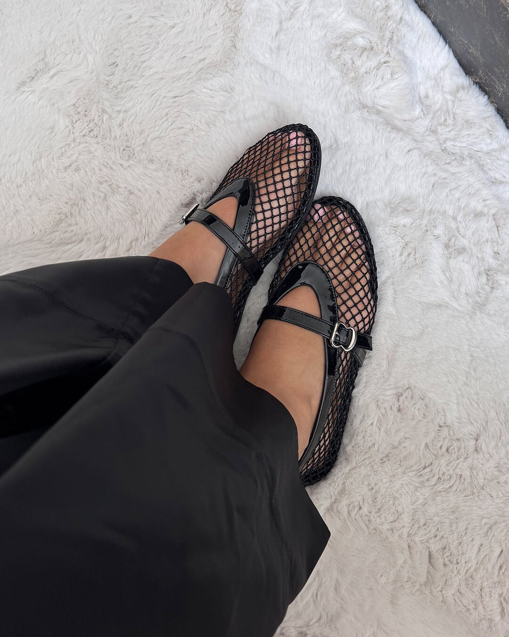 Women's Vegan Leather Ballerina Flats — Breathable & Lightweight Footwear