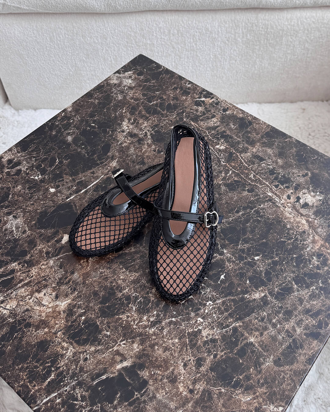 Women's Vegan Leather Ballerina Flats — Breathable & Lightweight Footwear
