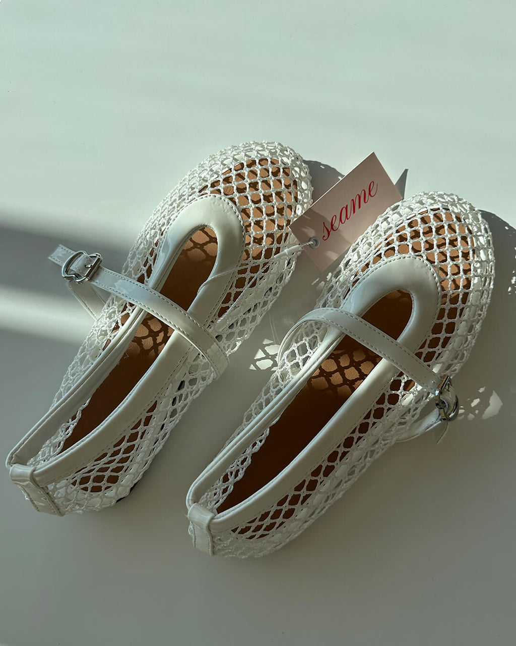 Women's Vegan Leather Ballerina Flats — Breathable & Lightweight Footwear