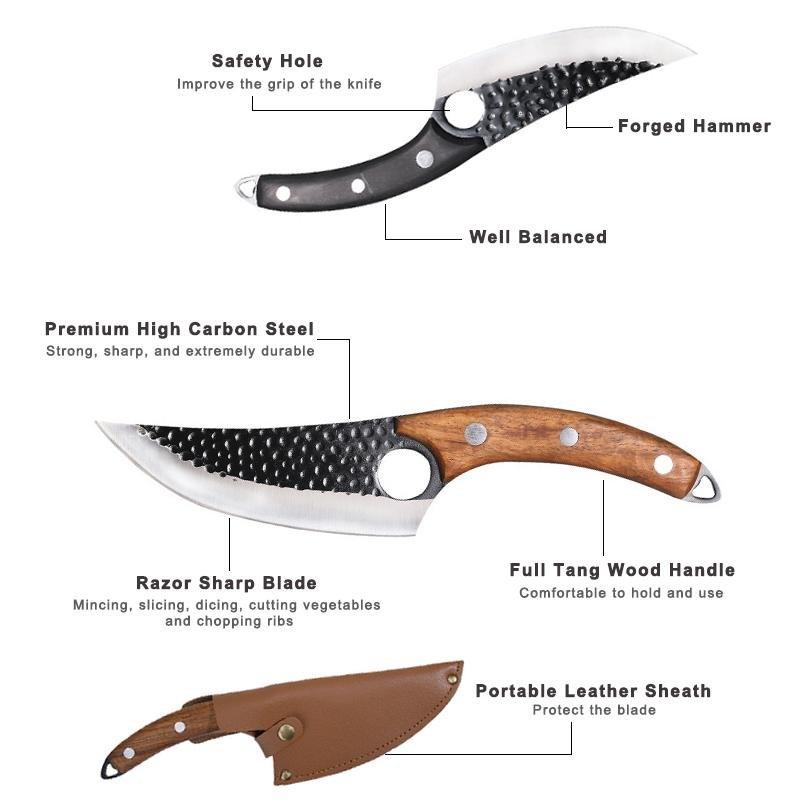 Serbian Hand-Forged 6-Inch Deboning Knife — Precision Ground Edge, All-Around Design