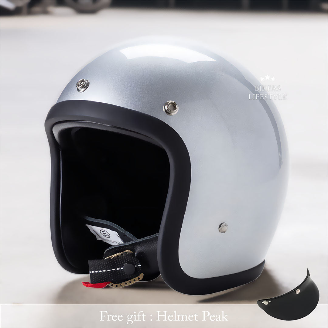 Motocyklová helma s certifikací DOT a ECE — vintage nízkoprofilová, lehká, 850 g