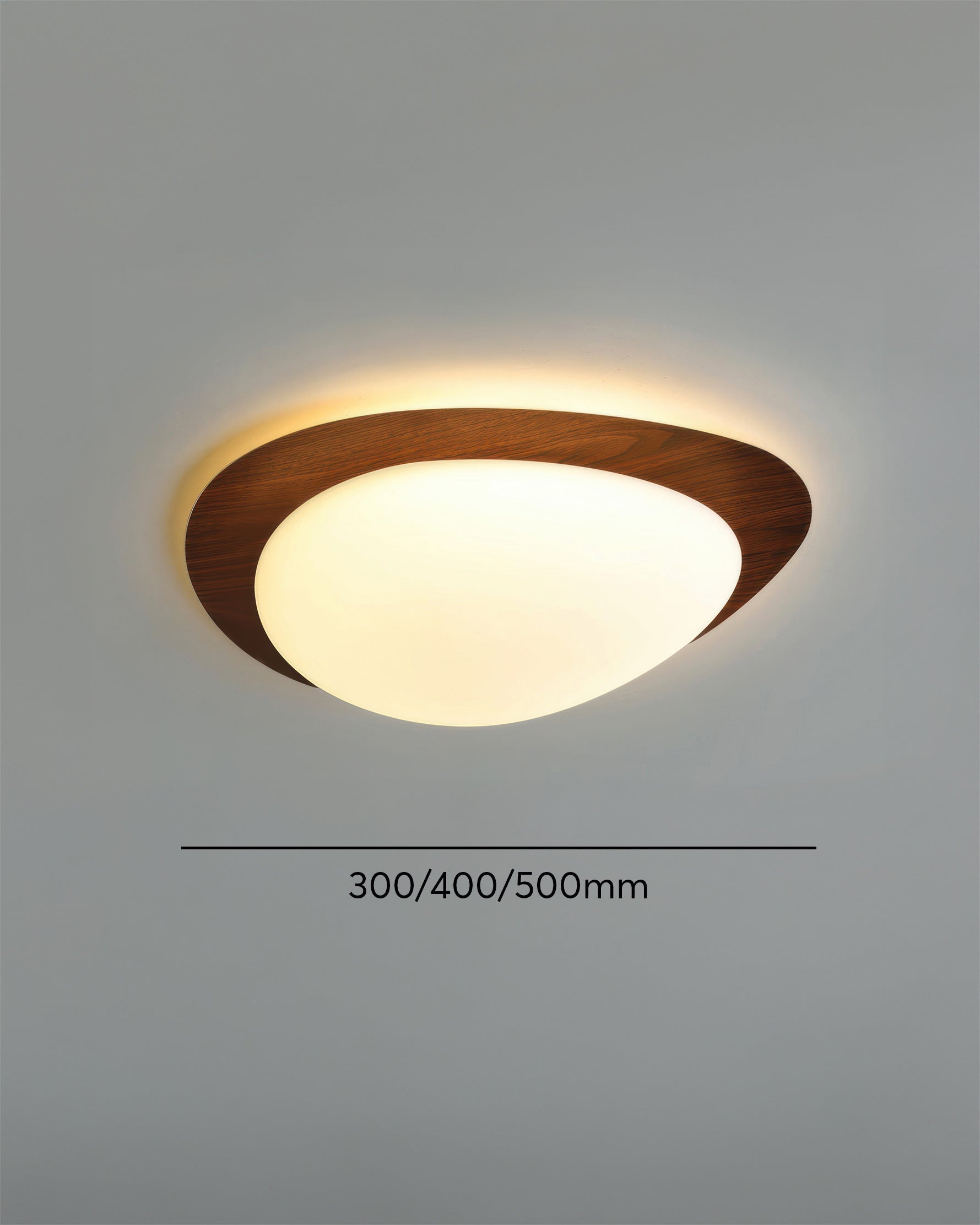 Nyra Pebble Wood Ceiling Light For Nordic Living Interiors