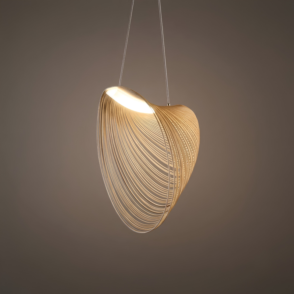 Art Deco Pendant Light - Irregular Wooden Design for Dining Room - Flindria