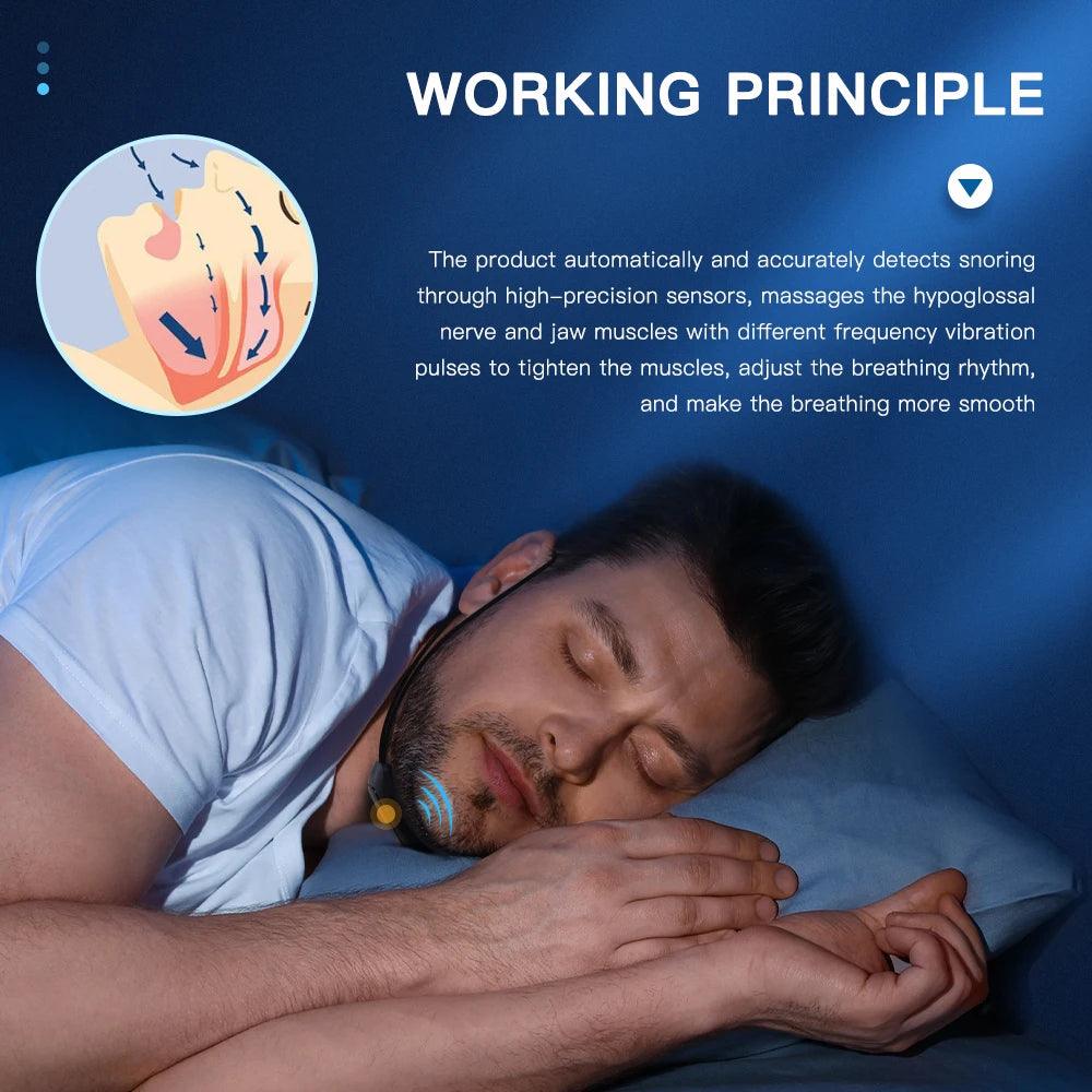 SlumberGuard EMS Wearable para reducir los ronquidos — Tecnología de pulsos inteligentes