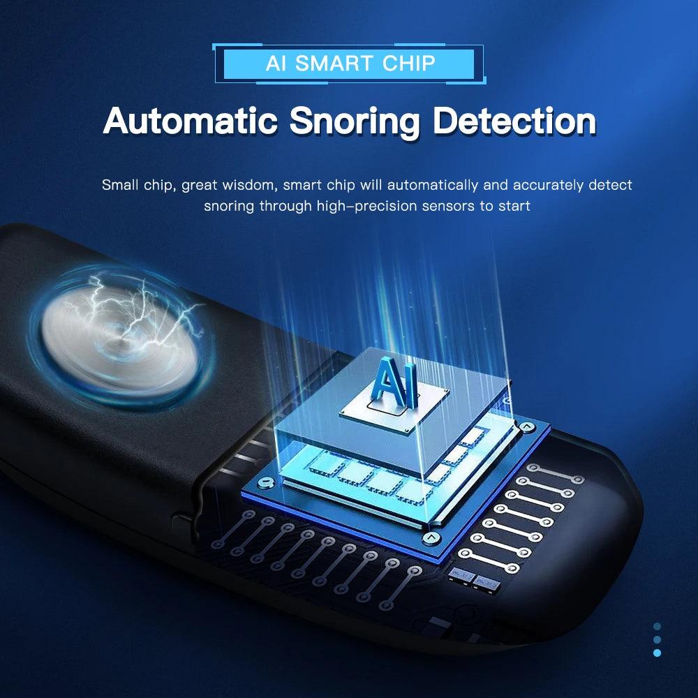 SlumberGuard EMS Wearable para reducir los ronquidos — Tecnología de pulsos inteligentes