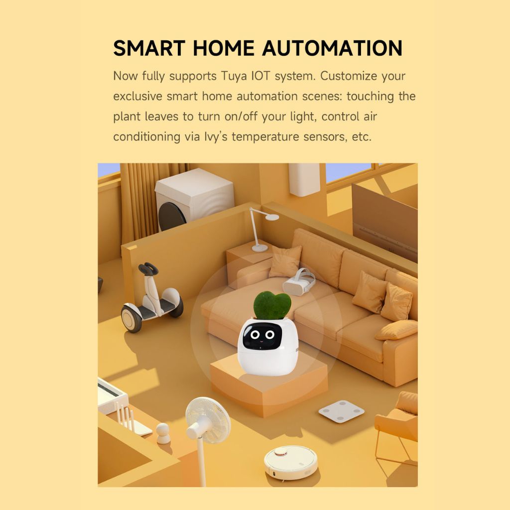 Ivy intelligenter Pflanztopf - Reagiert auf Gesten, über 70 einzigartige Animationen