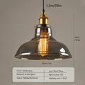 Suspension en verre rétro industrielle — Luminaire suspendu
