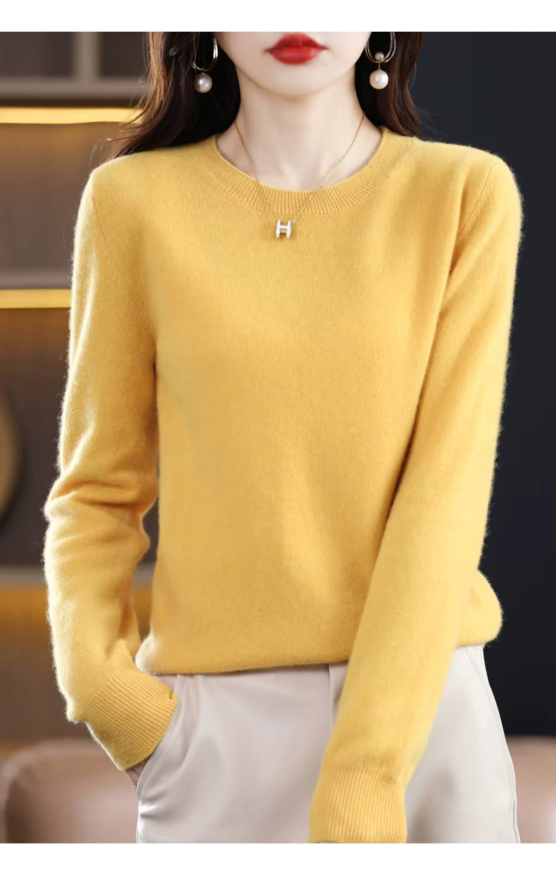 Claire-Damenpullover aus 100 % reiner Wolle und Kaschmir — Schmale Passform
