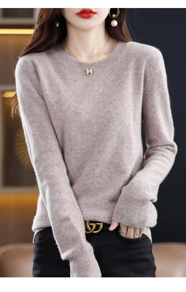 Claire-Damenpullover aus 100 % reiner Wolle und Kaschmir — Schmale Passform