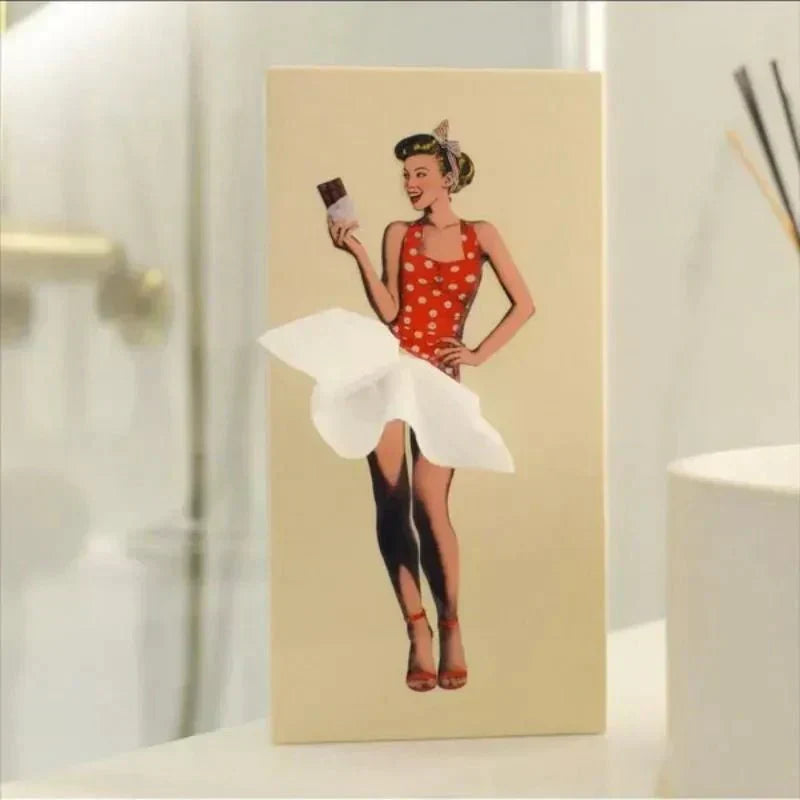 Kevara Keepsake Wooden Tissue Box — Vintage Pin-Up Dress Designs