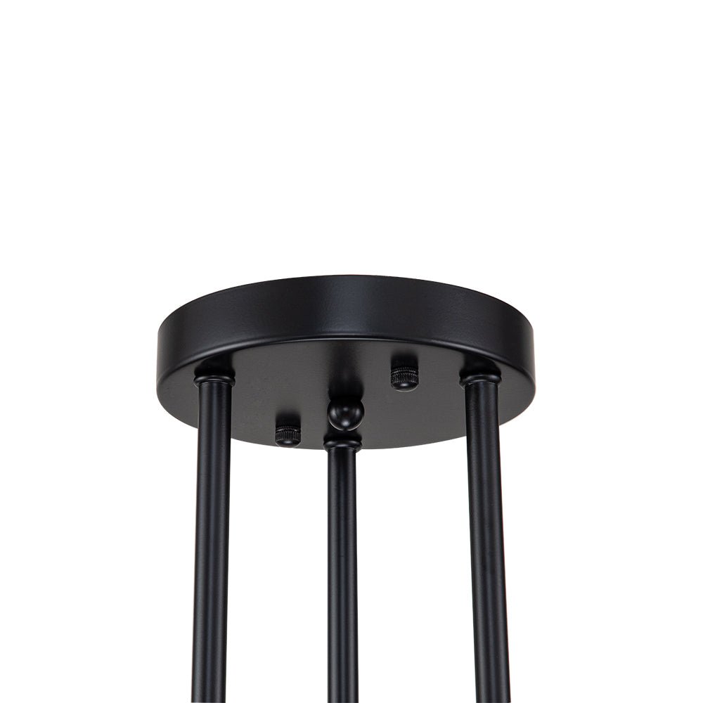 Sputnik 6 or 8 Light Ceiling Lamp — Black Metal, Retro Modern Dimmable