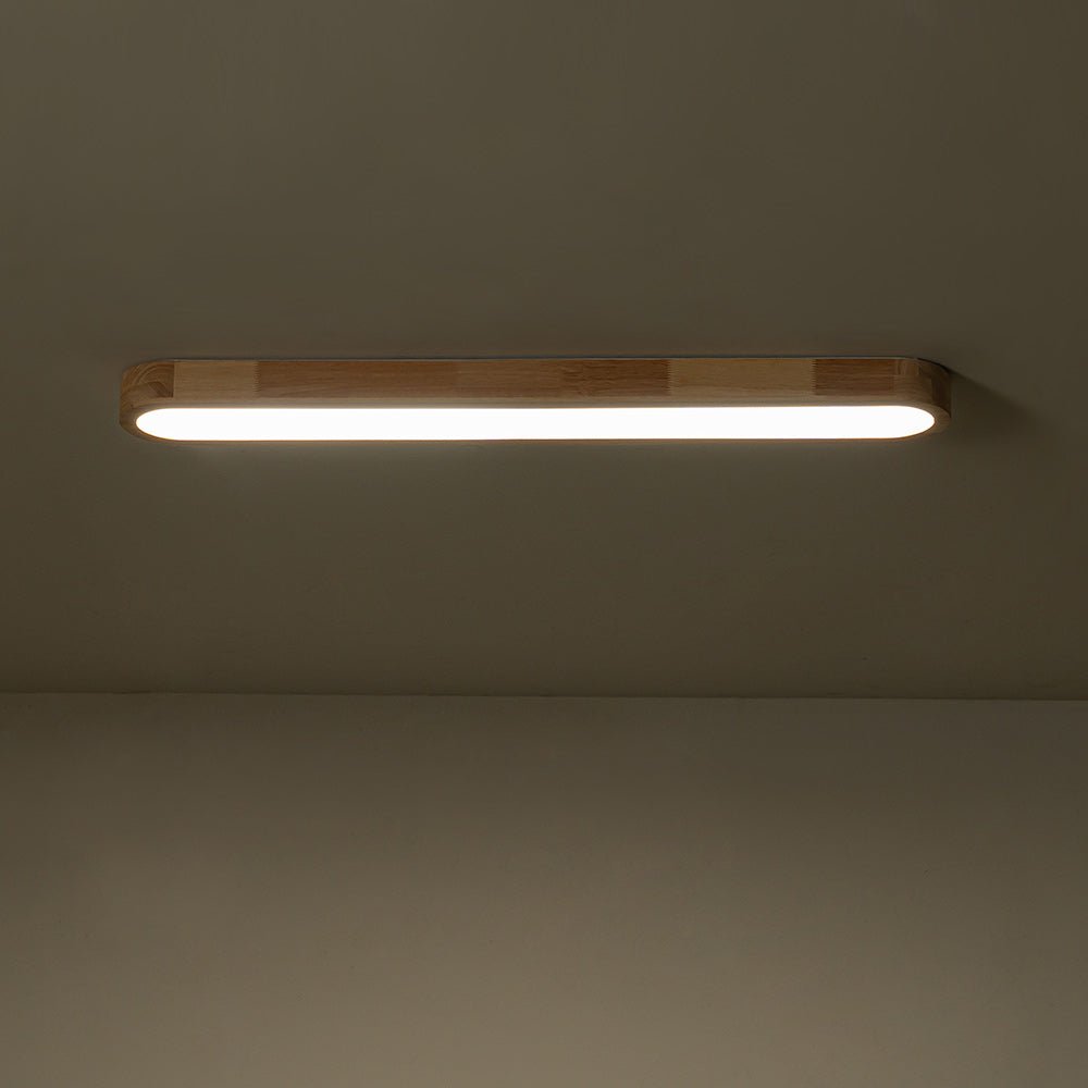 95cm 木目調オーバルLEDシーリングライト — 調光リモコン、薄型