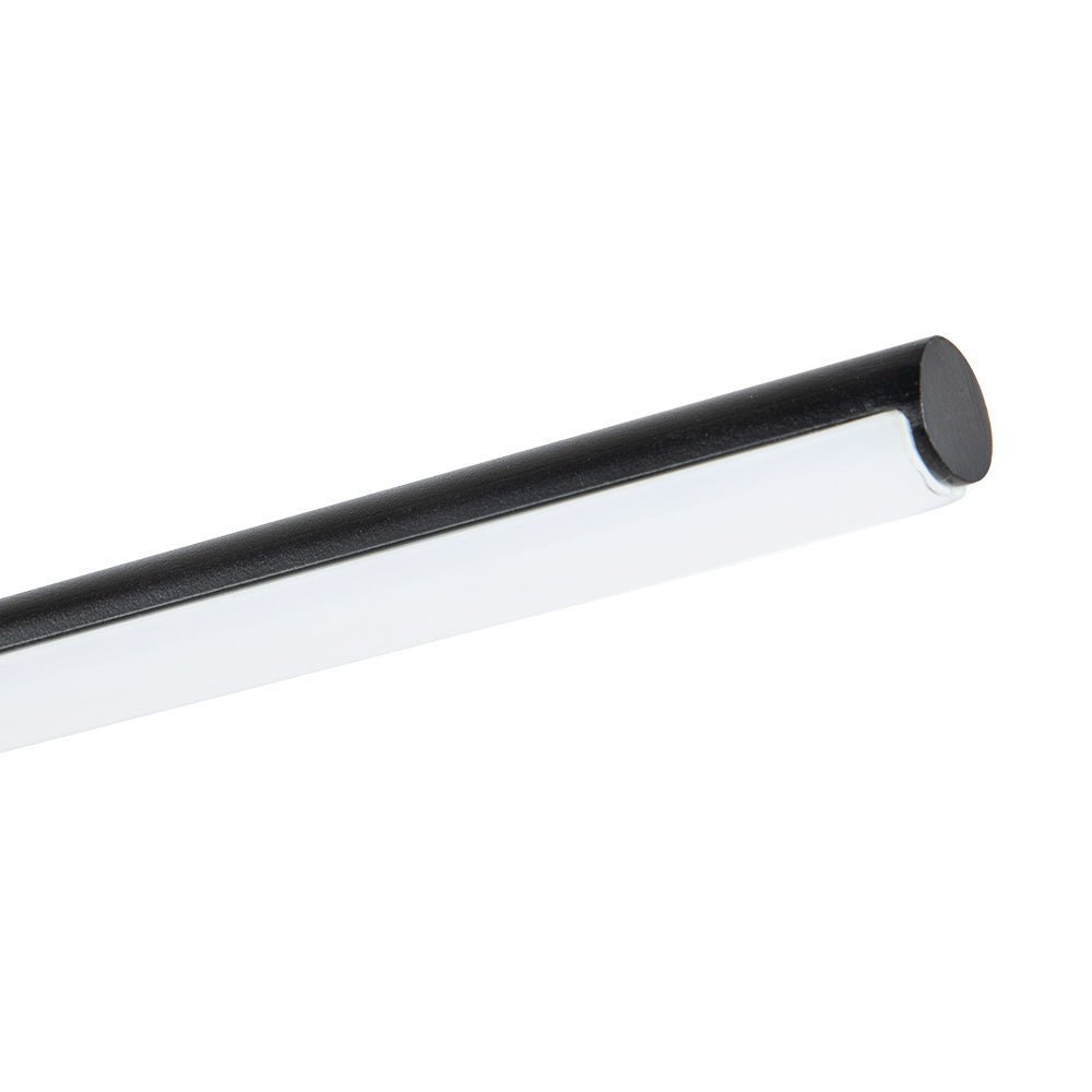 Flush-Mount 12W LED Strip Light — Cool White, Black Nickel Brass Finish, 60–80cm