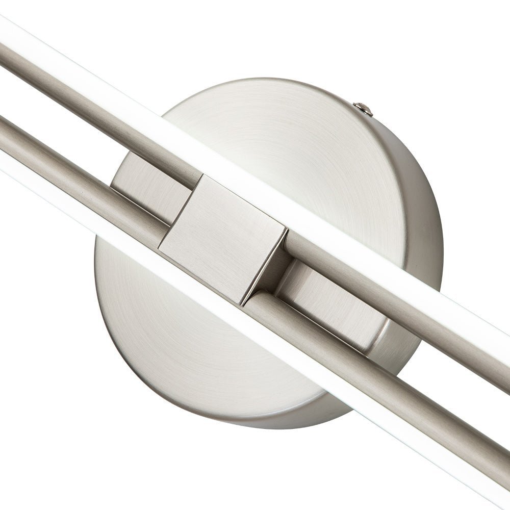 Flush-Mount 12W LED Strip Light — Cool White, Black Nickel Brass Finish, 60–80cm