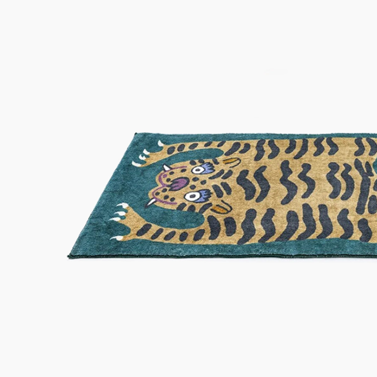 Covor cu tigru extravagant - Design vibrant, lavabil la mașină