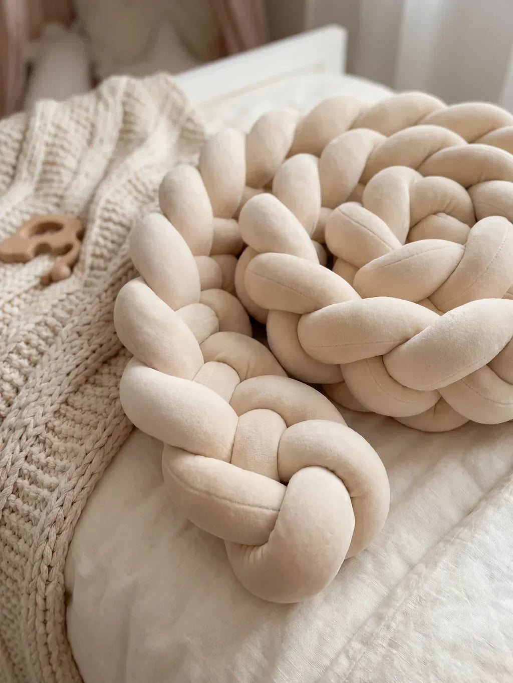 Terracotta 4-Strand Woven Crib Braid Liner