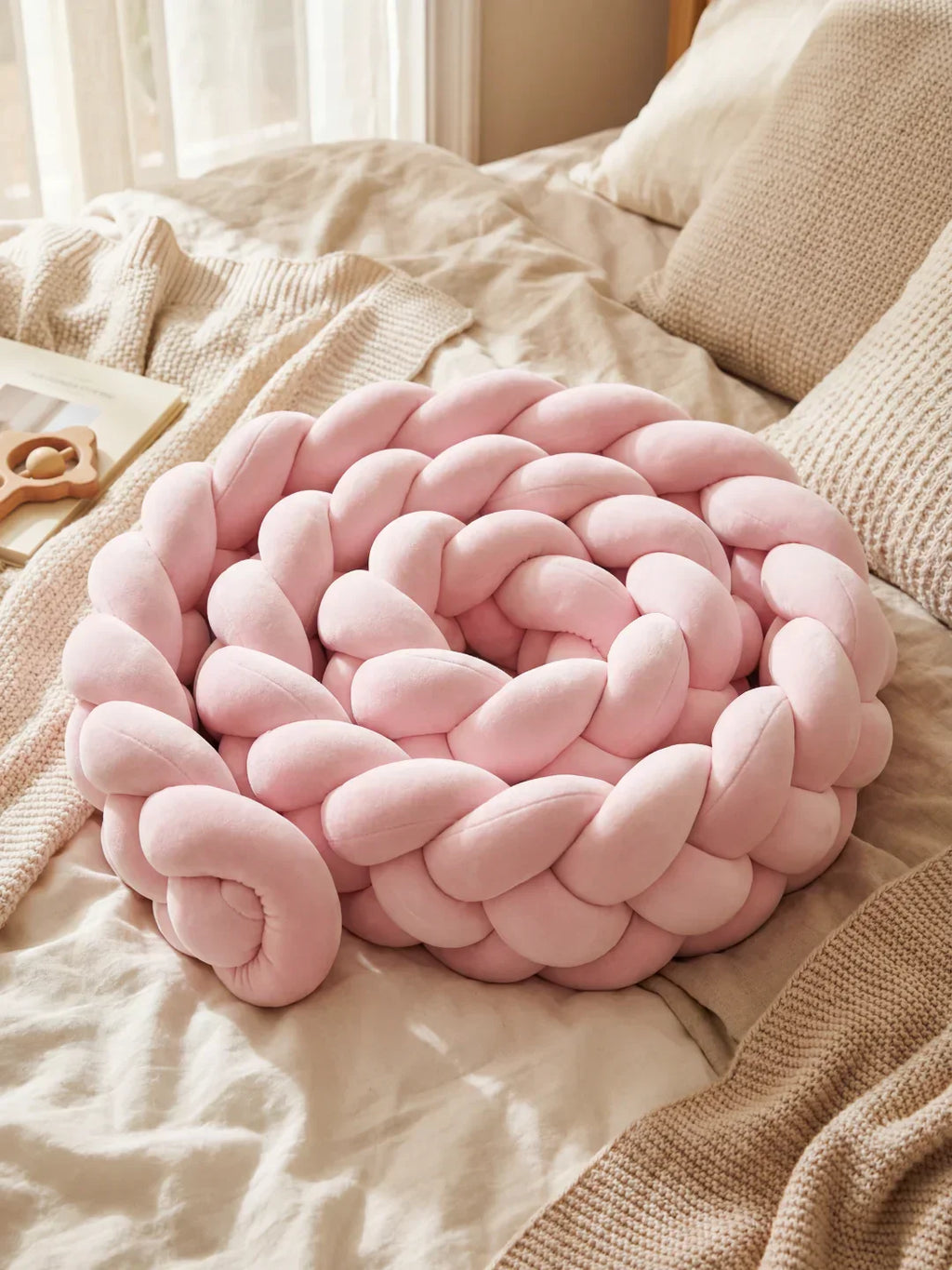Terracotta 4-Strand Woven Crib Braid Liner