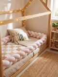 Two-Tone Braided Baby Crib Bumper — Premium Protection