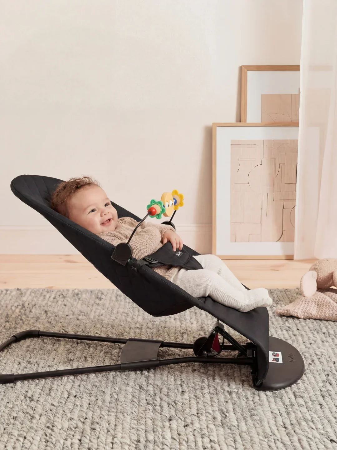 Collapsible Baby Bouncer Chair — Interactive Toy Arch Stand