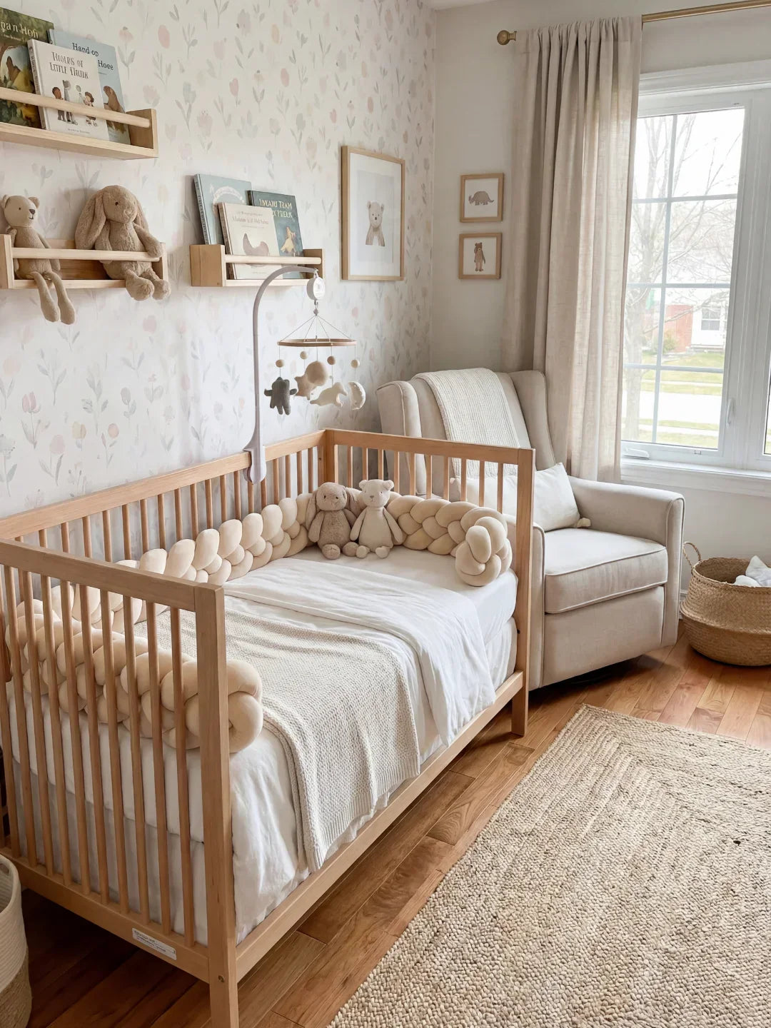 Terracotta 4-Strand Woven Crib Braid Liner