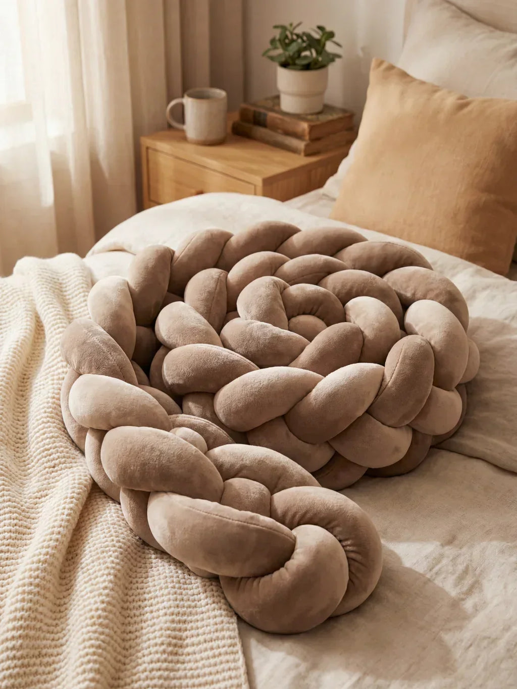 Terracotta 4-Strand Woven Crib Braid Liner