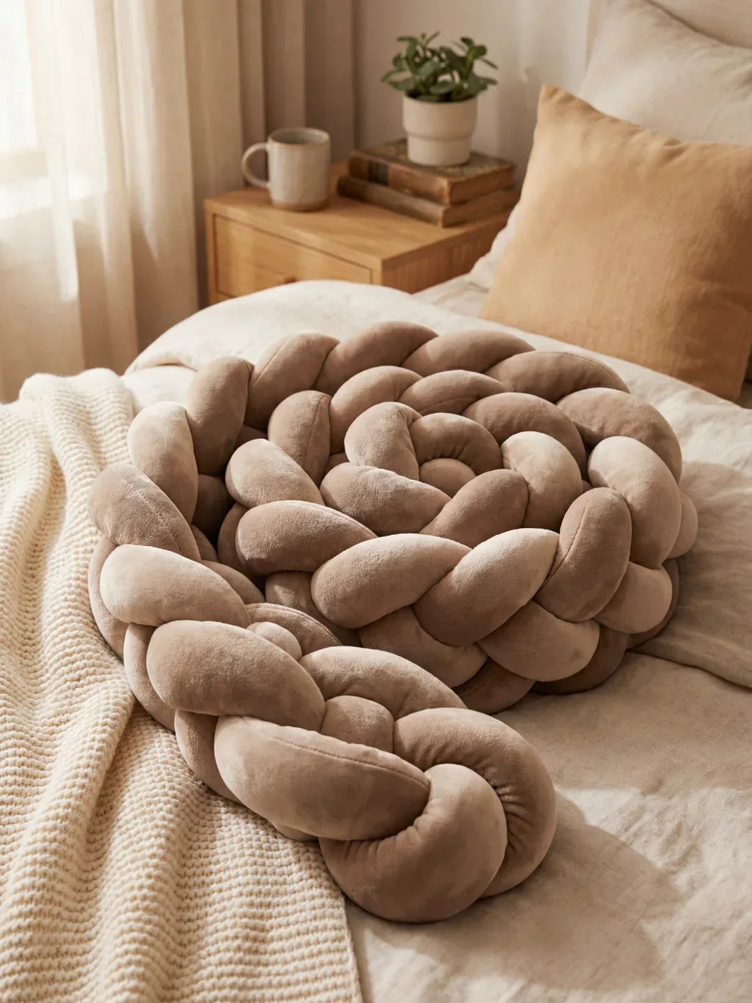 Terracotta 4-Strand Woven Crib Braid Liner