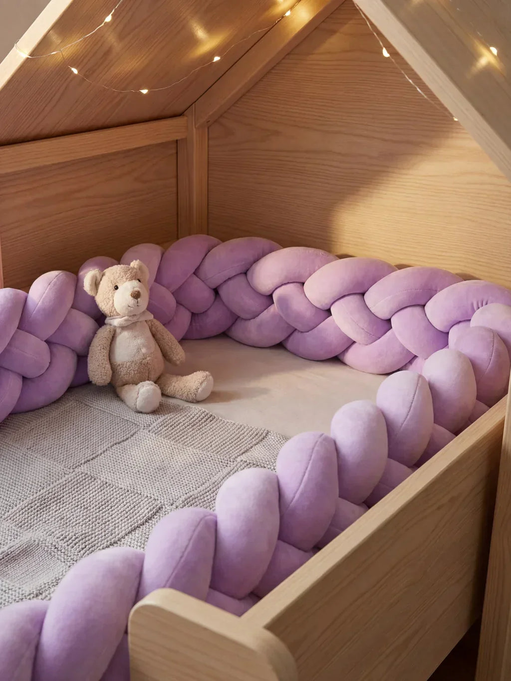 Terracotta 4-Strand Woven Crib Braid Liner