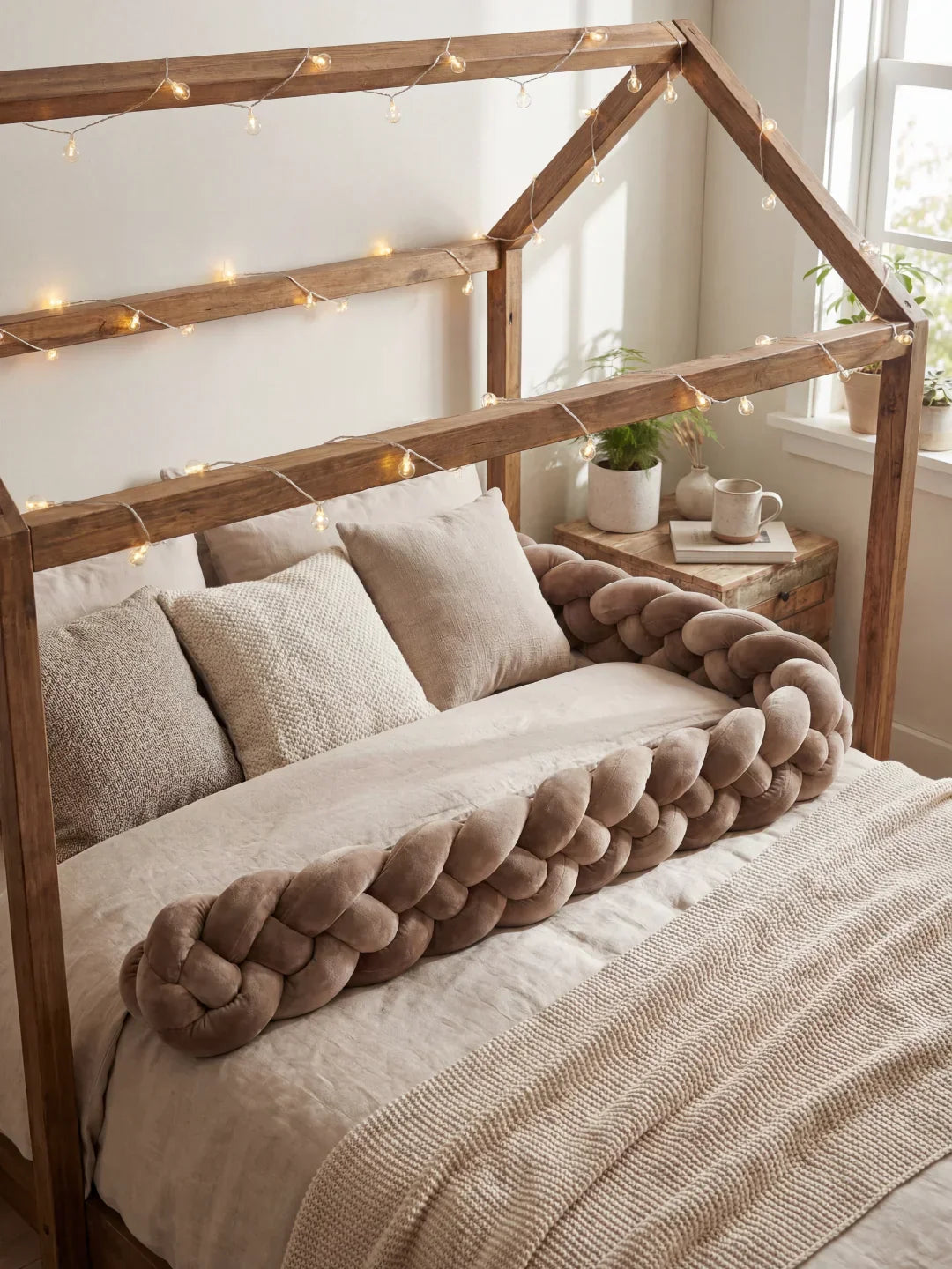 Terracotta 4-Strand Woven Crib Braid Liner