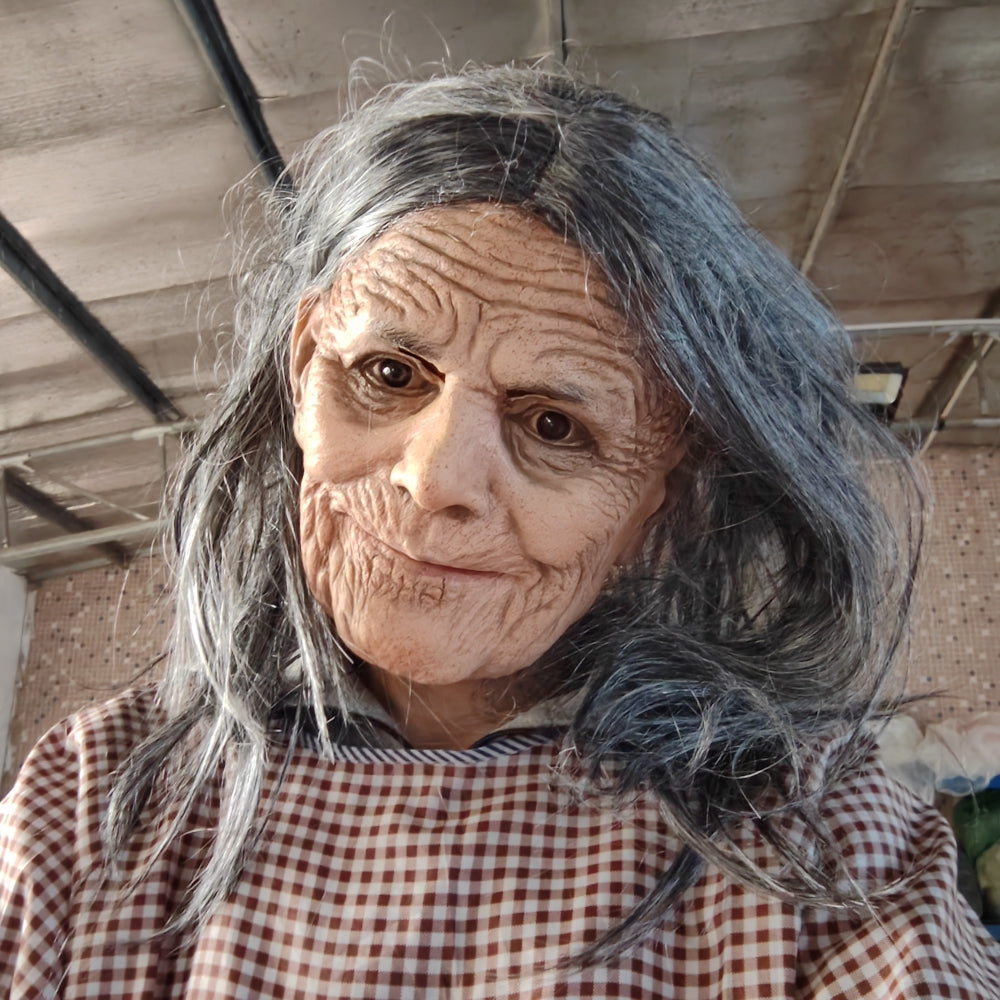 Granny-Witch-Maske – gruselige Halloween-Charaktermaske