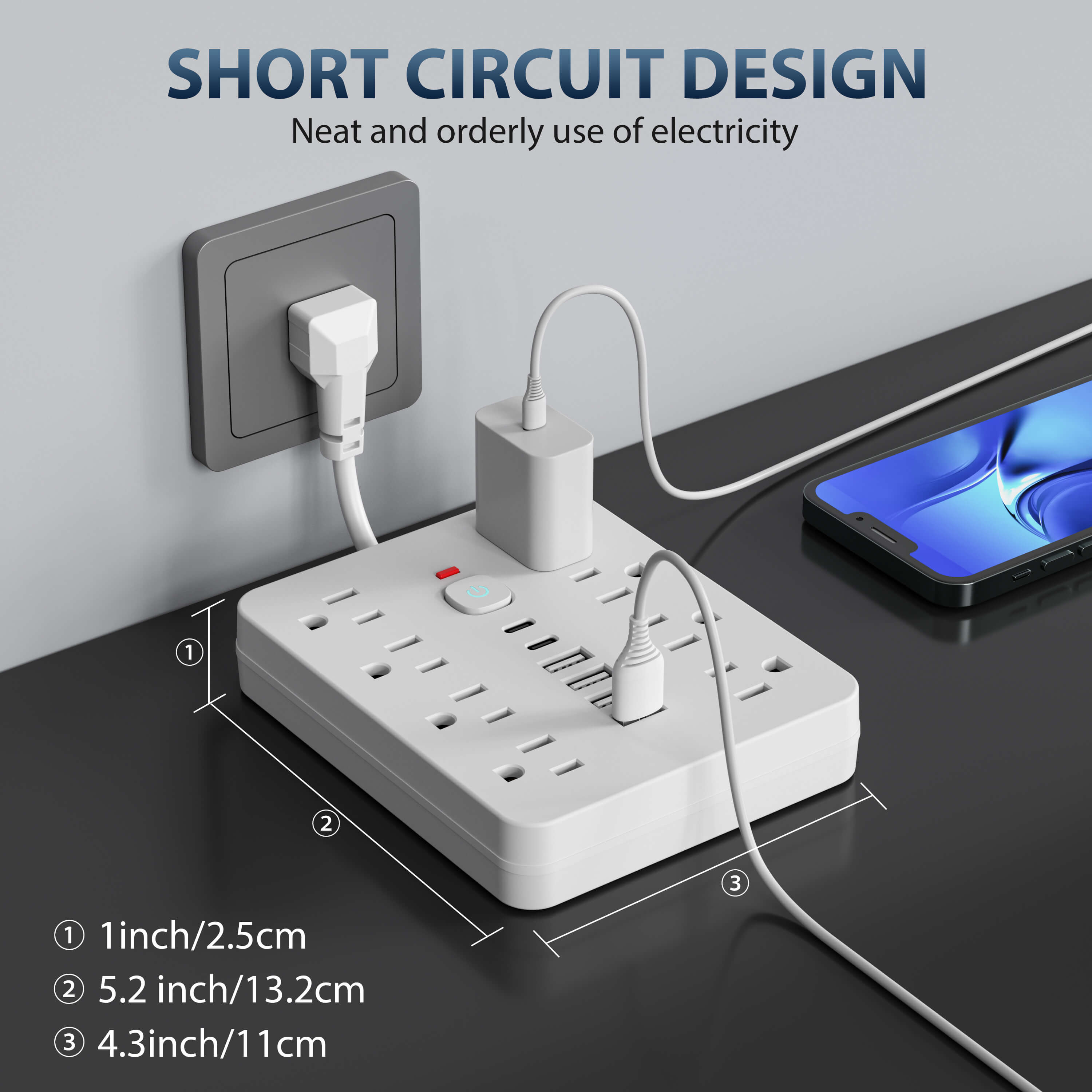 14-In-1 Power Strip With Surge Protection | Filindra