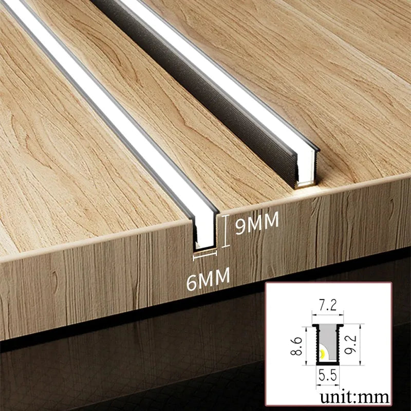 LED světelná lišta pod skříňky — nastavitelná délka Slimline