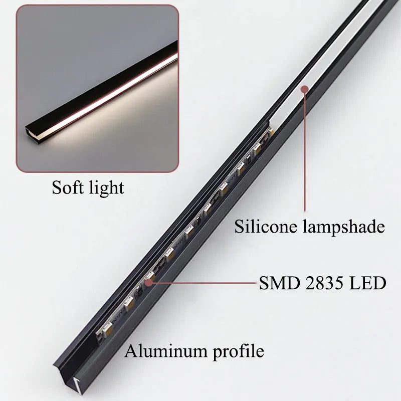 LED světelná lišta pod skříňky — nastavitelná délka Slimline