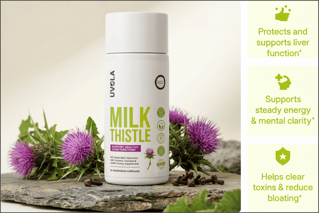 Milk Thistle Capsules — 300mg Extract, 80% Silymarin, 7 Botanical Compounds