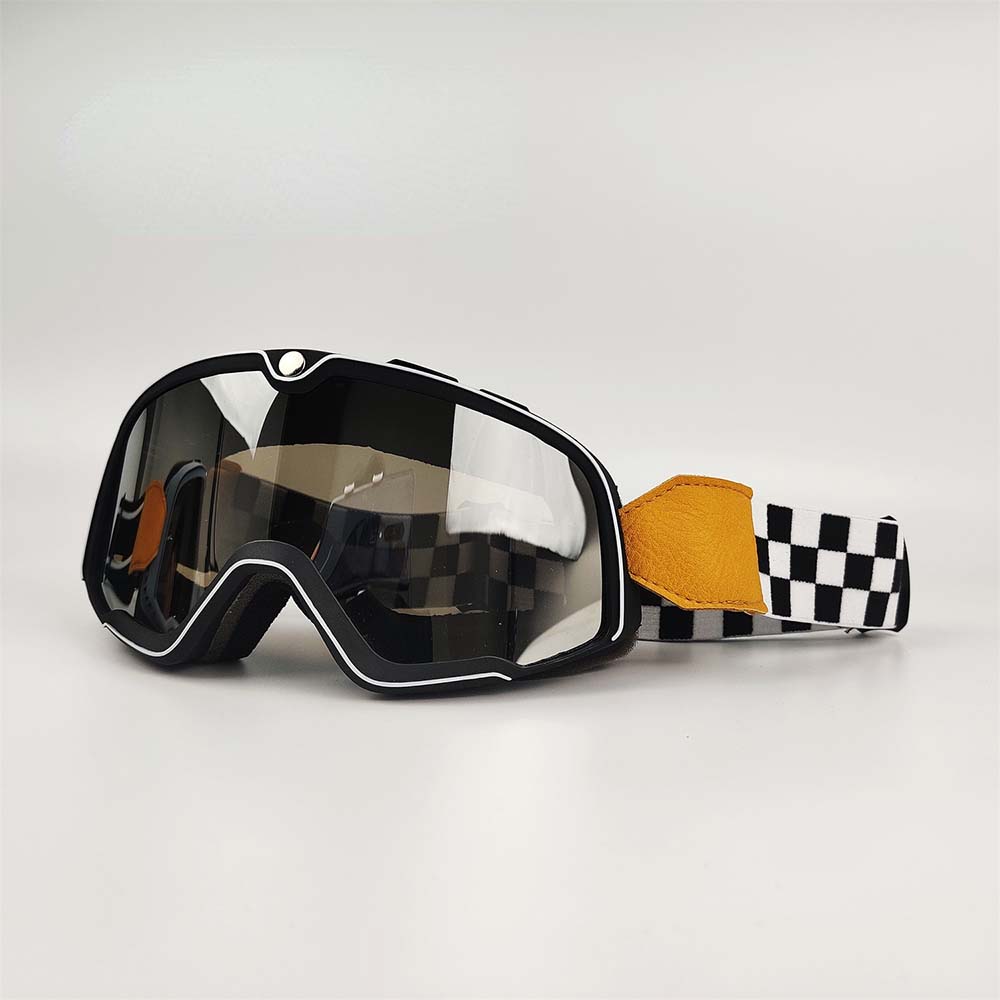 Retro-Motorradbrille - UV-Schutz, passt über Brillen