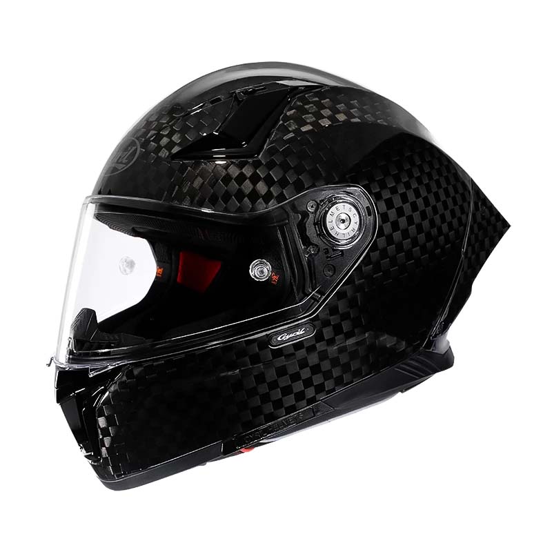 Leichter AH018-Motorradhelm aus Kohlefaser mit Vollvisier, DOT/ECE-zugelassen