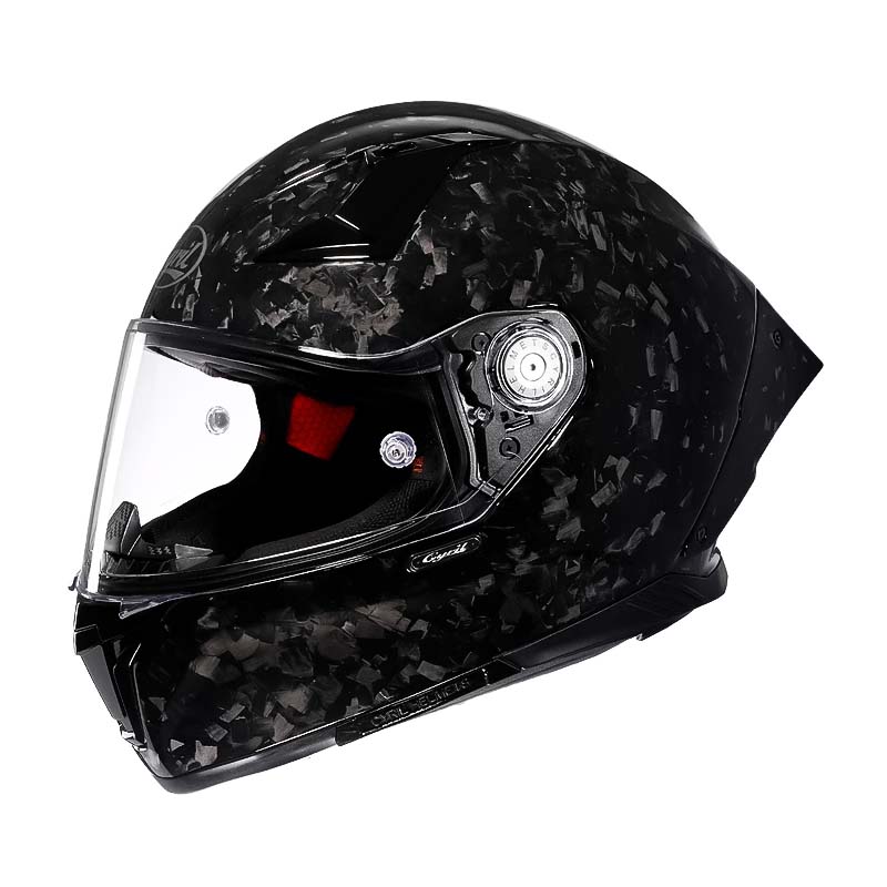 Leichter AH018-Motorradhelm aus Kohlefaser mit Vollvisier, DOT/ECE-zugelassen