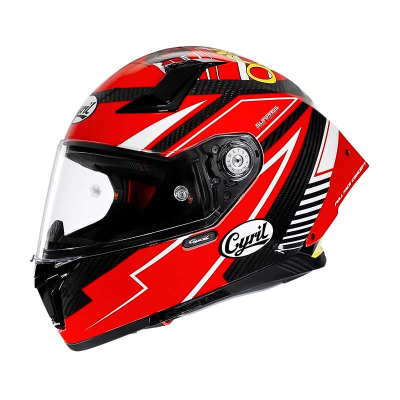 Leichter AH018-Motorradhelm aus Kohlefaser mit Vollvisier, DOT/ECE-zugelassen