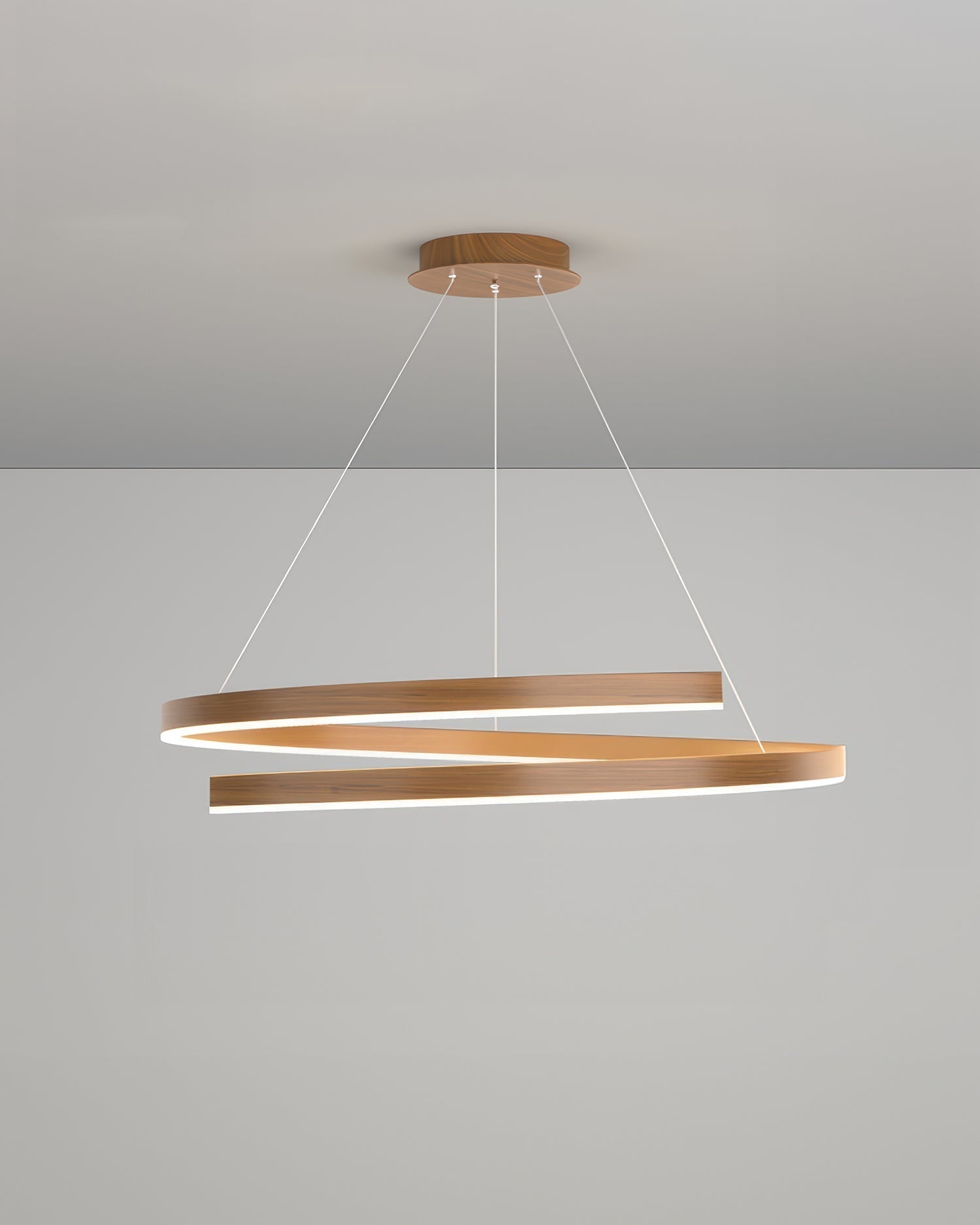 Tavero Aluminum Woodgrain Mahogany Style Chandelier With Adjustable Angles