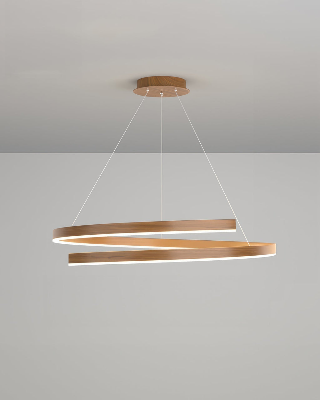 Tavero Aluminum Woodgrain Mahogany Style Chandelier With Adjustable Angles