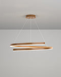 Tavero Aluminum Woodgrain Mahogany Style Chandelier With Adjustable Angles