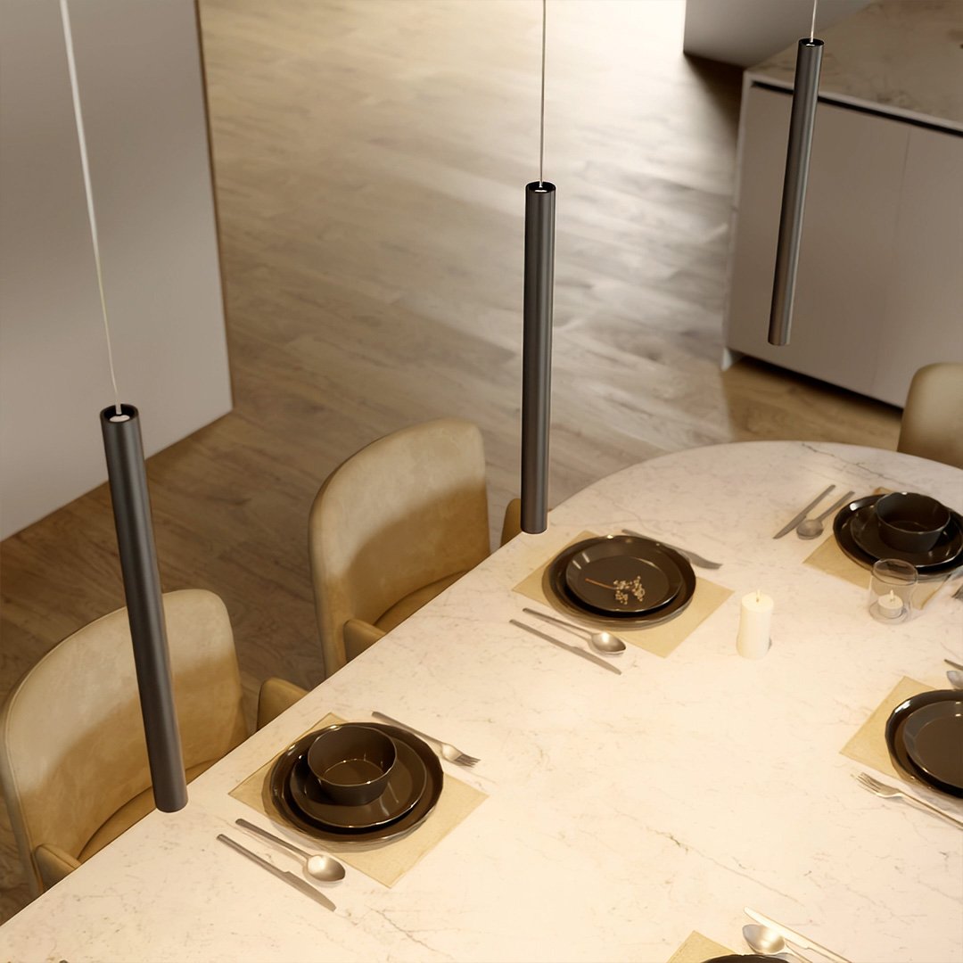 Minimalistyczna lampa wisząca Cirrus marki AeroLume — zaawansowana technologia LED