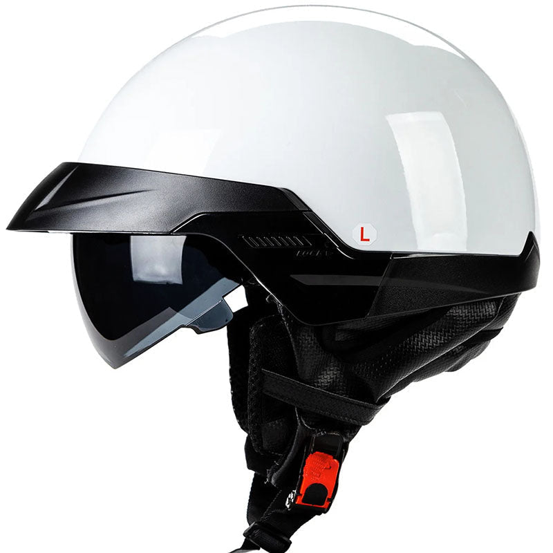 Casco abierto para motocicleta Cruiser — homologado por el DOT, con forro interior extraíble