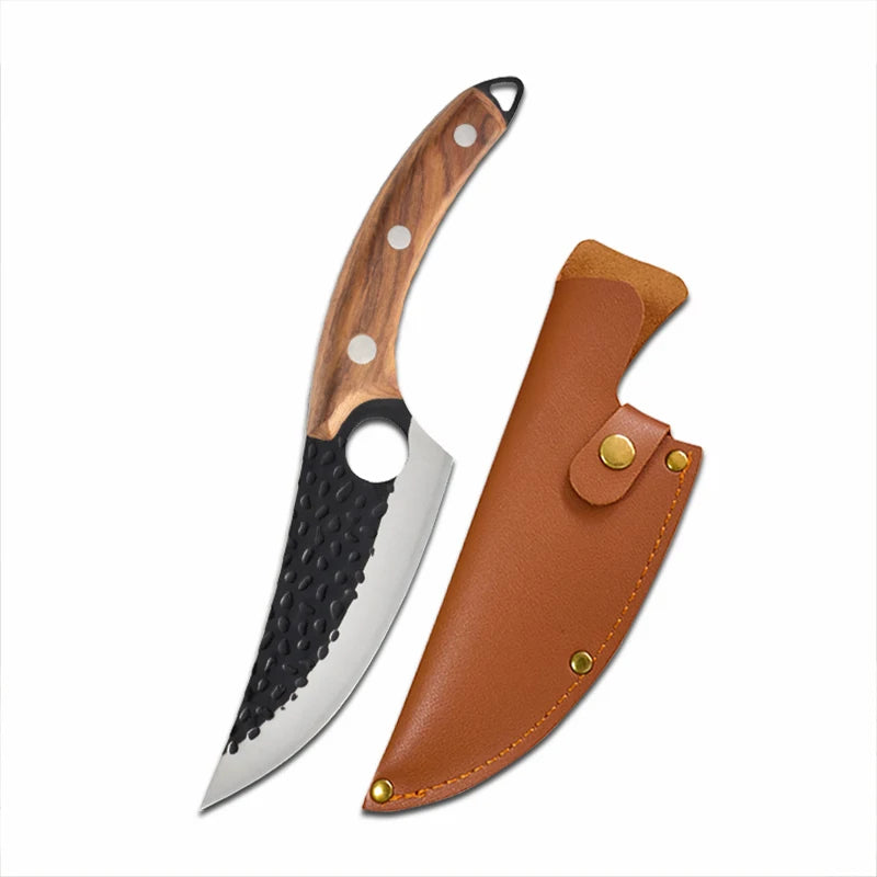 Faca de cozinha japonesa artesanal Huusk Premium Control — fio de corte de precisão